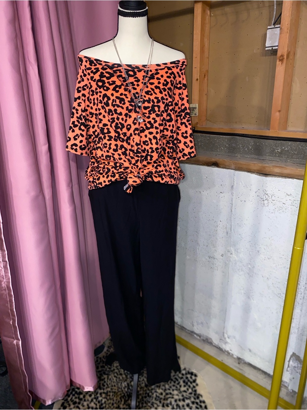 Cream n Sugar Leopard Print Short Sleeve Top